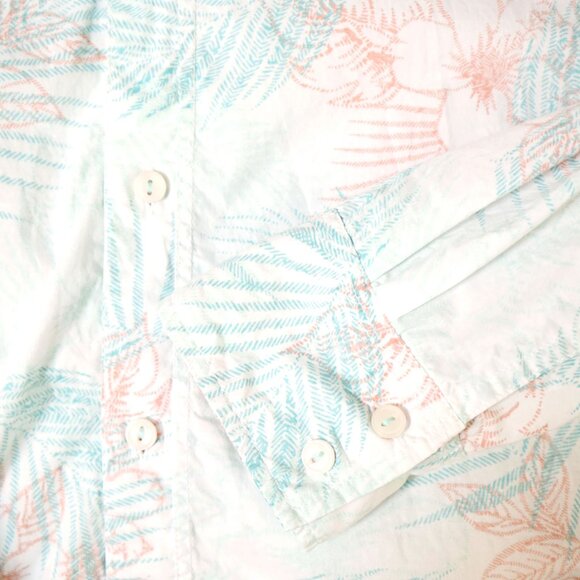 Men's Reversible Floral Leaf Button Down Shirt by Vintage RED - Picture 7 of 8